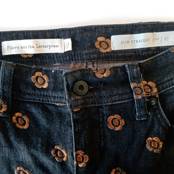 🔥SOLD🔥 ANTHROPOLOGIE PILCRO Embroidered Jeans - Picture 8 of 11